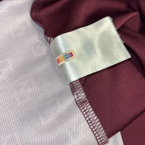 Yonex Very Cool Dry Performance Tournament Crewneck Red T Shirt Tennis Polo S - Picture 2 of 5